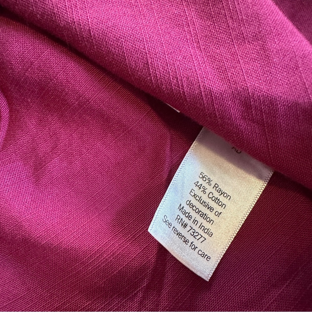 Kohls  LC Lauren Conrad Ruffle Blouse NEW 3X Wine Chalet - Picture 6 of 8